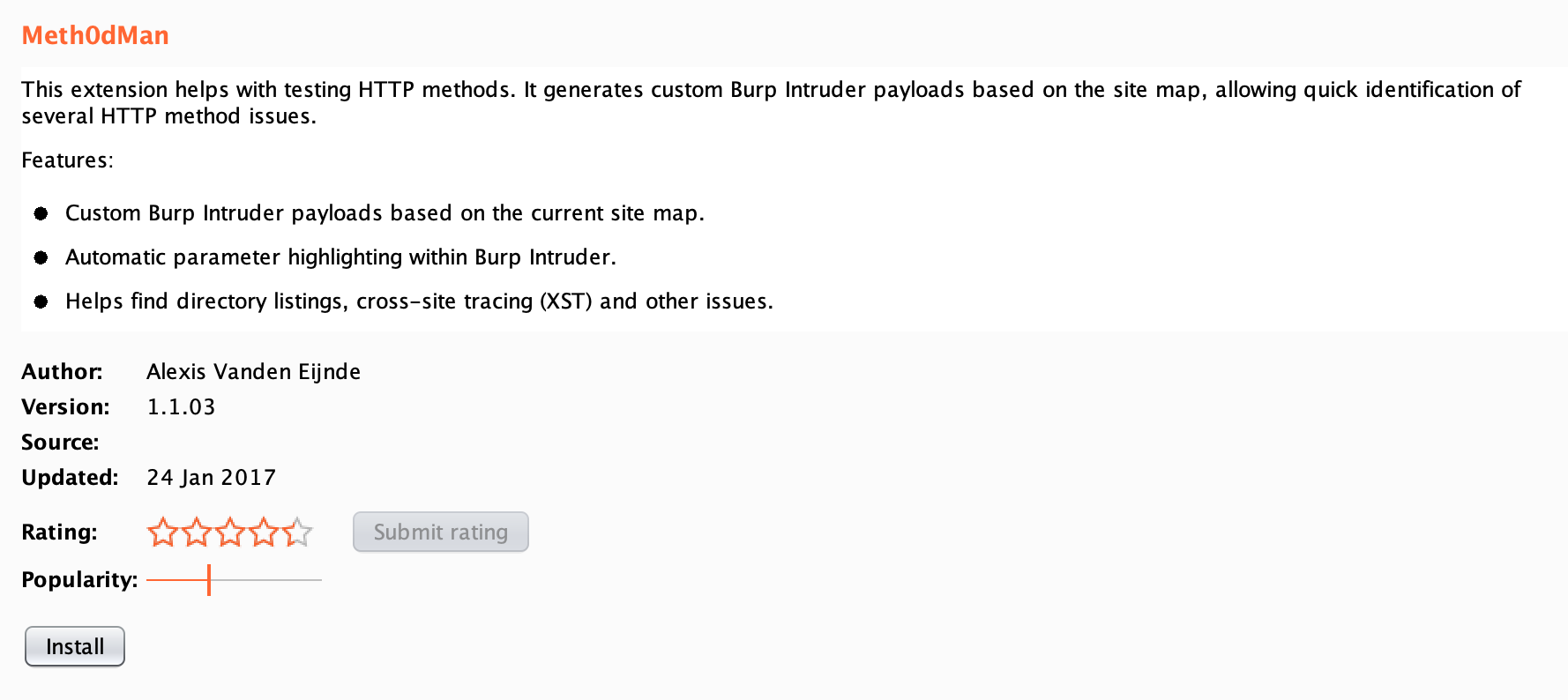 Are you looking for a tool to test different HTTP verbs over URL / API endpoints ? Then the BurpSuite extension Meth0dMan is for you.